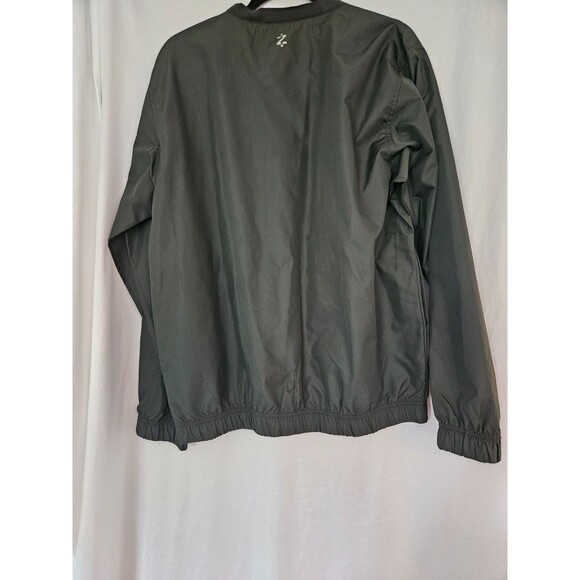 IZOD Men's Size Small V-neck Nylon Windbreaker Pullover Golf Pockets Banded - Picture 5 of 11
